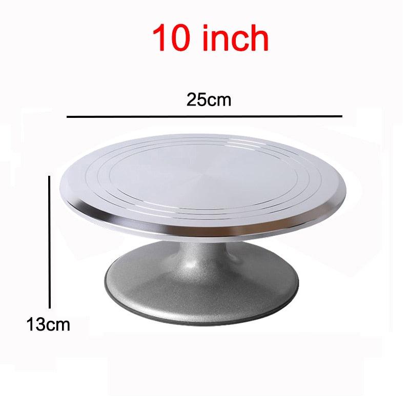 8-12 Inch High-quality Cake Turntable Platform Aluminum Alloy Rotating Baking Stand Decorating Tools Mould Scale Maker Dessert