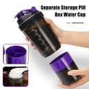 500/600Ml Water Bottle with Pillbox Plastic Drink Bottle with Medicine Pills Box Travel 7 Days Drug Organizer Drinking Container