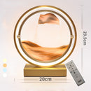 Pintura de arena movediza de descompresión de arte LED, decoración de reloj de arena, rotación de 360 ​​grados, pintura de arena decorativa única