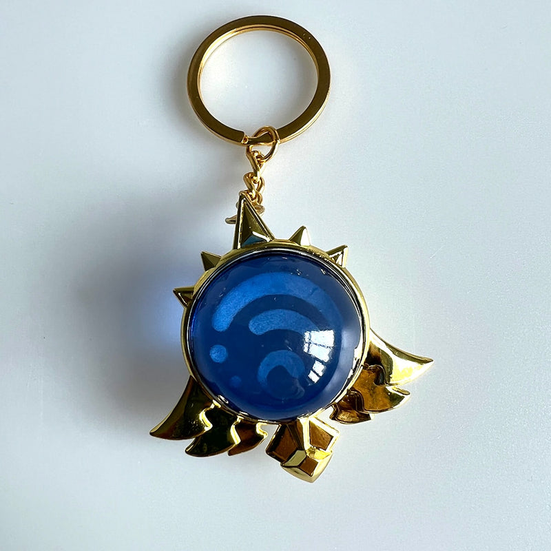 Genshin Impact Trinket Mondstadt Liyue Harbor Vision Of God Keychains Anime Accessories Bag Pendant Key Rings High Quality