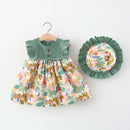 Summer Baby Clothes Baby Rompers New Summer Clothes Fashion Cute Cherry Prints Kids Clothing Rompers Dress With Hat