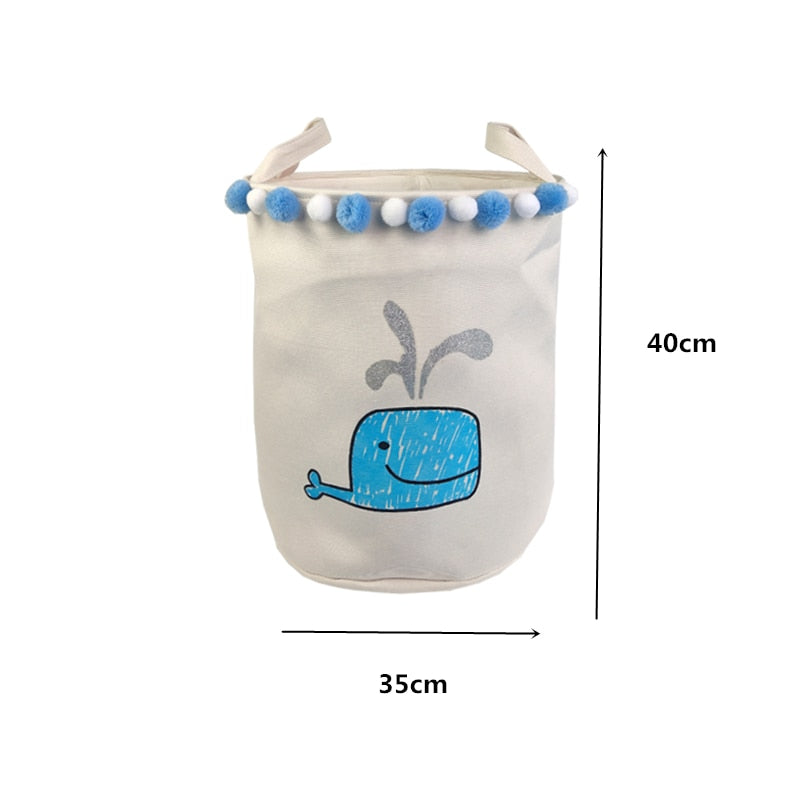 Baby Laundry Basket Cute Dinosaur  Foldable Toy Storage Bucket Picnic Dirty Clothes Basket Box Canvas Organizer Cartoon Animal