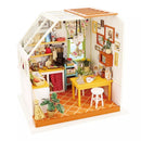 Cutebee DIY Dollhouse Kit Apartment Loft Wooden Miniature Doll Houses With Furniture LED Lights for Children Birthday Gift