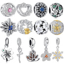 BELAWANG, cuentas de plata DIY, pulsera con abalorio Original, abalorio de plata de ley 925, cuentas de flor de loto esmaltadas, joyería de moda