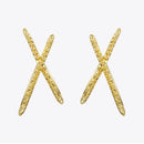 ENFASHION Punk Spike X Shape Ear Cuff Clip On Earrings For Women Gold Color Geometric Earings Without Piercing Jewelry E191146