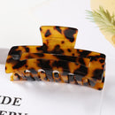 Fashion Leopard Print Hair Claws Geometric Hair Clamp Grab Hair Styling Hair Clips for Women Girls Hairpin Hair Accessories