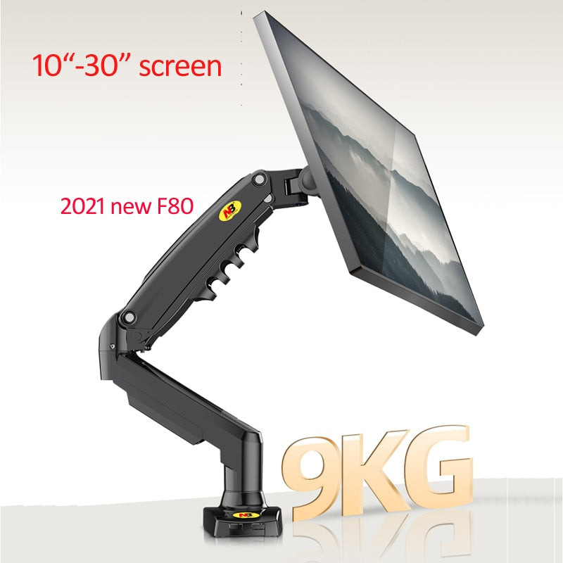 2019 NEW NB F80 Desktop17-27" LCD LED Monitor Holder Arm Gas Spring Full Motion Gas Strut Flexi TV Mount Loading 2-9kgs