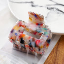 Fashion Leopard Print Hair Claws Geometric Hair Clamp Grab Hair Styling Hair Clips for Women Girls Hairpin Hair Accessories