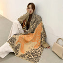 Bufanda de Cachemira de invierno de lujo para mujer, diseño 2022, manta cálida de Pashmina, Bufandas de caballo, chal femenino, chal, Foulard grueso, Bufanda