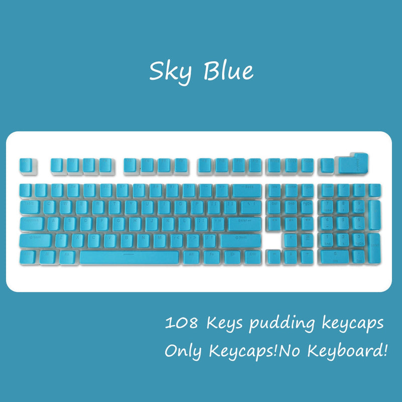 OEM Profile PBT Keycaps 108 Keys Pudding Keycap For Cherry MX Switch Mechanical Keyboard kit RGB Gamer backlit Keyboards Switch