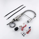 Toque en el grifo de la cocina Sensor negro mate Activado Extraiga el grifo mezclador del fregadero Acero inoxidable Manija única Bronce champán