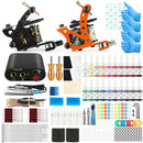 Kit de tatuaje Máquinas de tatuaje Pistola con tintas Fuente de alimentación Pedal Herramientas de arte corporal Juego de tatuajes Accesorios completos Suministros de RU / EE. UU.