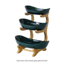 2021 sala de estar hogar plato de fruta de plástico de tres capas plato de aperitivos creativo moderno cuenco de frutas secas cesta soporte de pastel de caramelo