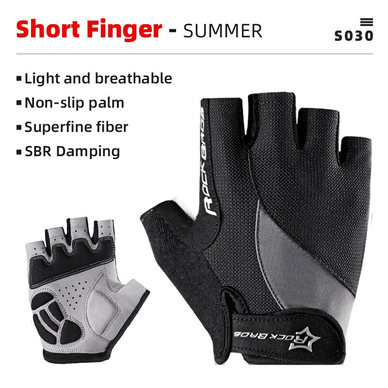 ROCKBROS Fahrradhandschuhe MTB Rennrad Anti-Schock Mountainbike Fingerlose Handschuhe Männer Frauen Atmungsaktiv Radfahren Sport Rutschfester Handschuh