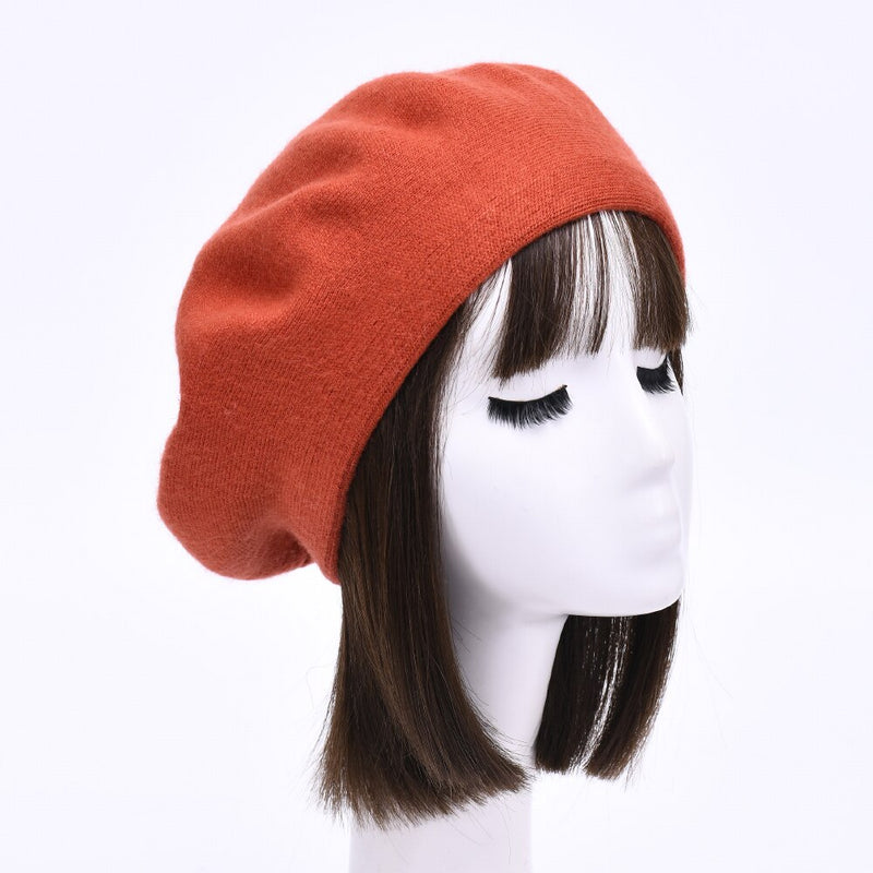 Women Beret Fashion Hat Winter Female Knitted Cotton Wool Hats Spring Brand Girls Wool Solid Color Beret