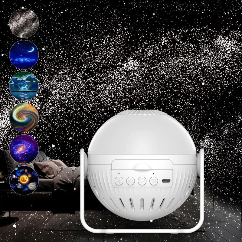 LED Star Projector Night Light 7 In 1 Planetarium Projection Galaxy Starry Sky Projector Lamp USB Rotating With Speaker우주 무드등
