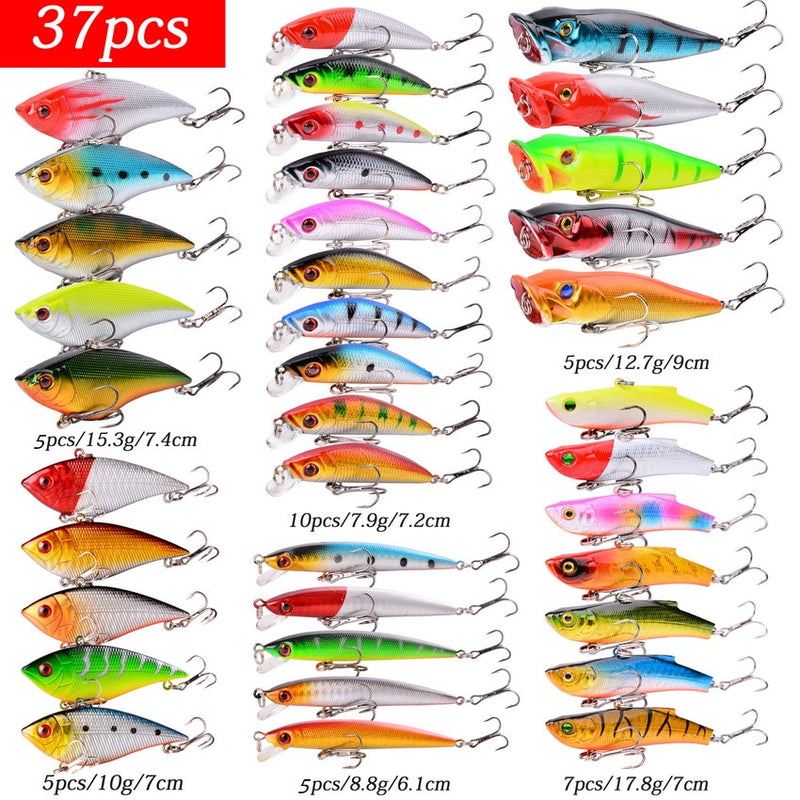 Almighty Mixed Fishing Lure Kits Wobbler Crankbait Swimbait Minnow Hard Baits Spiners Carp Bait Set Fishing Tackle
