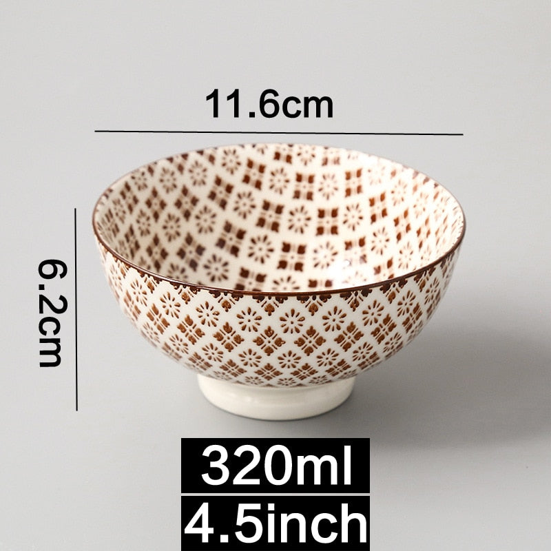 Japanese and Wind 4.5-inch Rice Bowl Ceramic Unglazed Anti-scalding Bowl European Simple Household Soup Bowl  High-legged