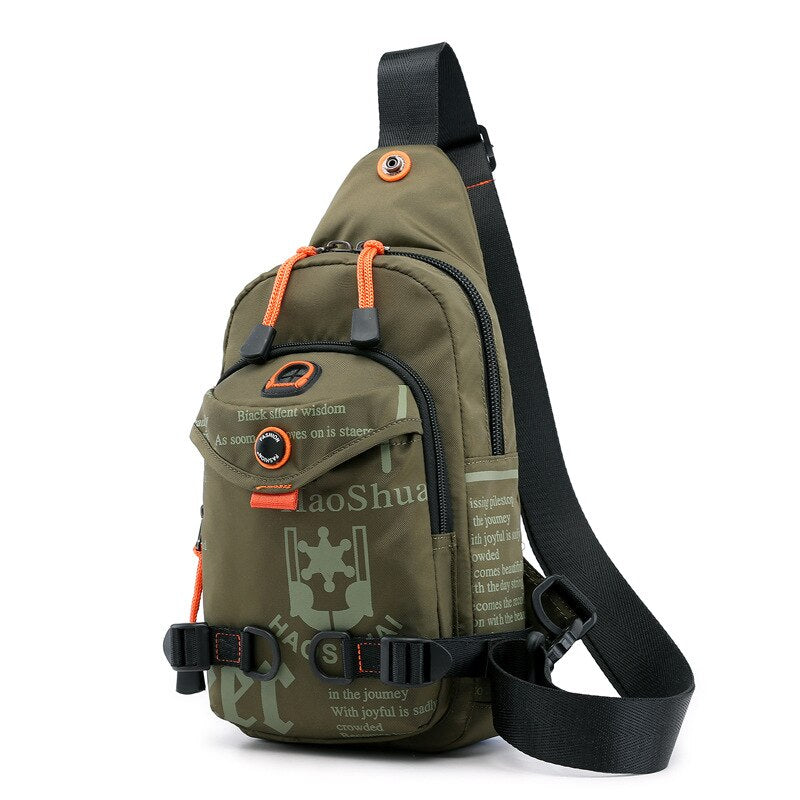 Nylon Men Cross Body Chest Bag Messenger Pack Small Rucksack Knapsack Travel Casual Male One Shoulder Side Bags Sling Backpack