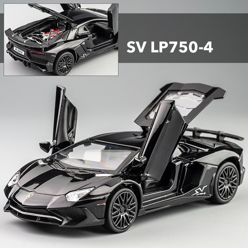 LP770 LP750 1:32 Lambos coche aleación coche deportivo modelo Diecast sonido Super carreras elevación cola caliente rueda de coche para niños regalos