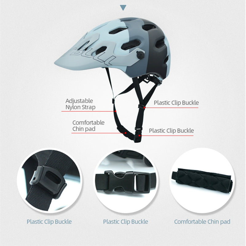 Casco de bicicleta Cairbull para hombre y mujer, casco de ciclismo de montaña MTB de cara completa en molde, gorras para casco de bicicleta deportiva de seguridad para carreras todoterreno