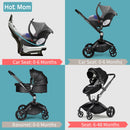 Baby Stroller 3 in 1,Hot Mom travel system High Land-scape stroller with bassinet  Folding Carriage for Newborns baby,F22