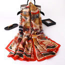 2022 180*90cm Women Scarf Summer Silk Shawl Lady Wrap Soft Female Europe Designer beach bandanna foulard muffler girl pareo