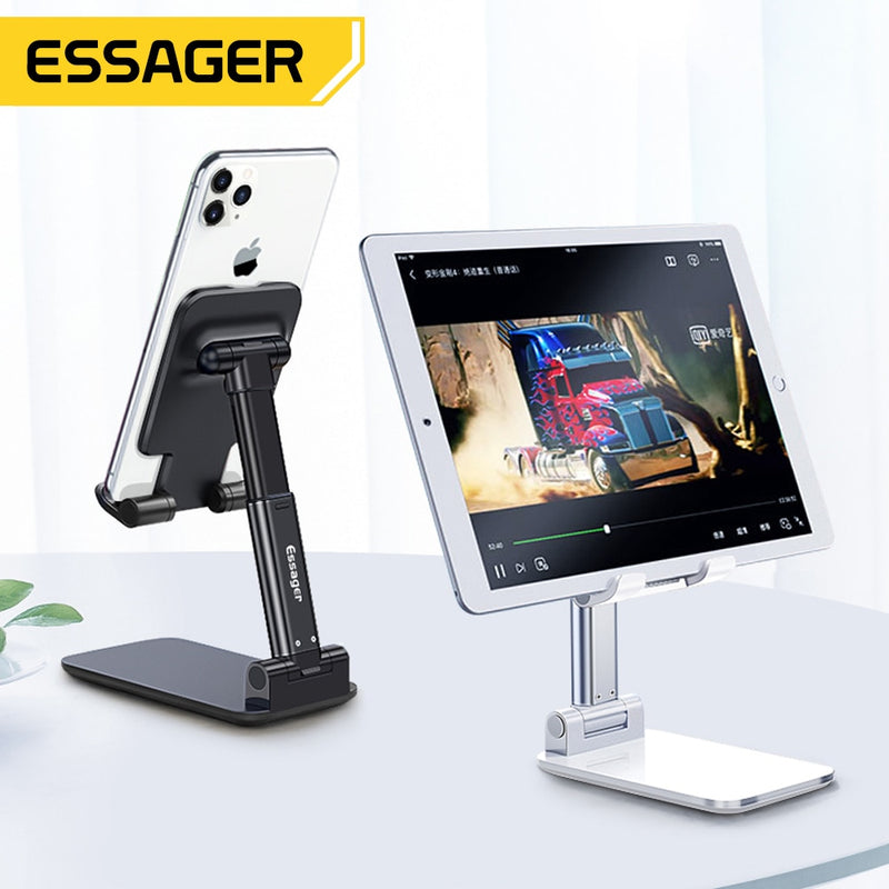 Soporte de teléfono móvil de escritorio Essager para iPhone 12 Pro iPad soporte de tableta de escritorio de Metal ajustable soporte de teléfono móvil de mesa Universal