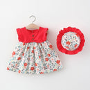 Summer Baby Clothes Baby Rompers New Summer Clothes Fashion Cute Cherry Prints Kids Clothing Rompers Dress With Hat