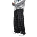 Pantalones de pana de otoño para hombre, pantalones a cuadros informales Retro a la moda, ropa de calle para hombre, pantalones rectos holgados de Hip Hop, S-5XL de talla grande para hombre