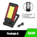 COB Work Light with Magnet LED Flashlight Multifunctional Adjustable Camping Lamp Waterpoof Torch USB Rechargeable Lantern