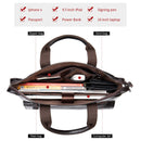 WESTAL Men's Leather Handbags Totes Bags Men Leather Laptop Bags Men's Shoulder Bag Business Briefcases Crossbody Messenger Bag