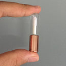 1.2ML Rose Gold ,DIY Plastic Elegant Liquid Lipstick Container,Round mini lipgloss sample bottle