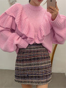 Alien Kitty 2022 New Spring Korean Style Loose Sweater Women Solid Knitted Pullovers Winter Warm Sweaters Femme