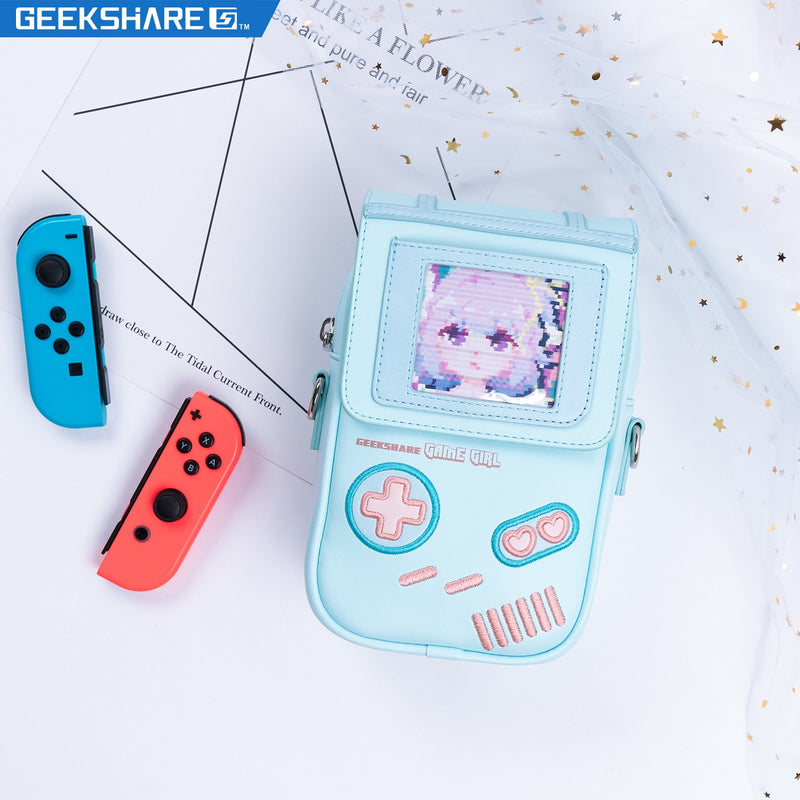 GeekShare Game Girl Bag For Women Kawaii Light Blue One Shoulder Bag Girl 2022 New Fashion Messenger Bag Super Cute With Strap