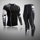 Conjunto de ropa interior térmica para correr para hombre, ropa interior de compresión deportiva, chándal para hombre, conjunto de capa Base para correr delgado para Fitness