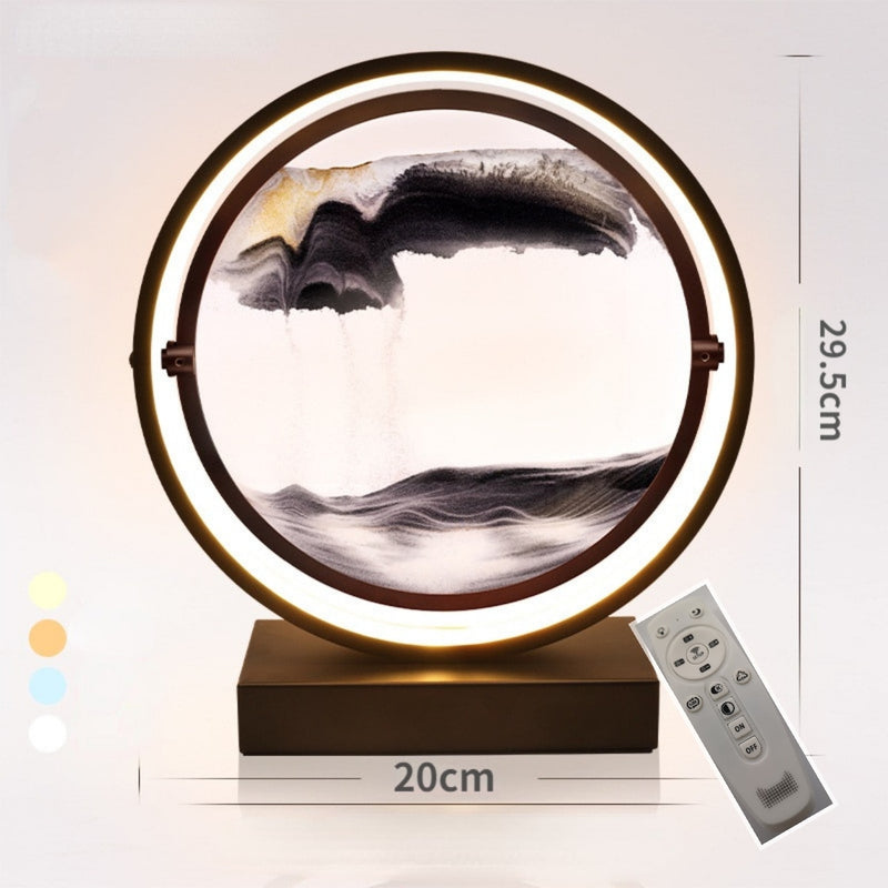 LED Kunstdekompression Treibsandmalerei Sanduhrdekoration 360-Grad-Drehung einzigartige dekorative Sandmalerei