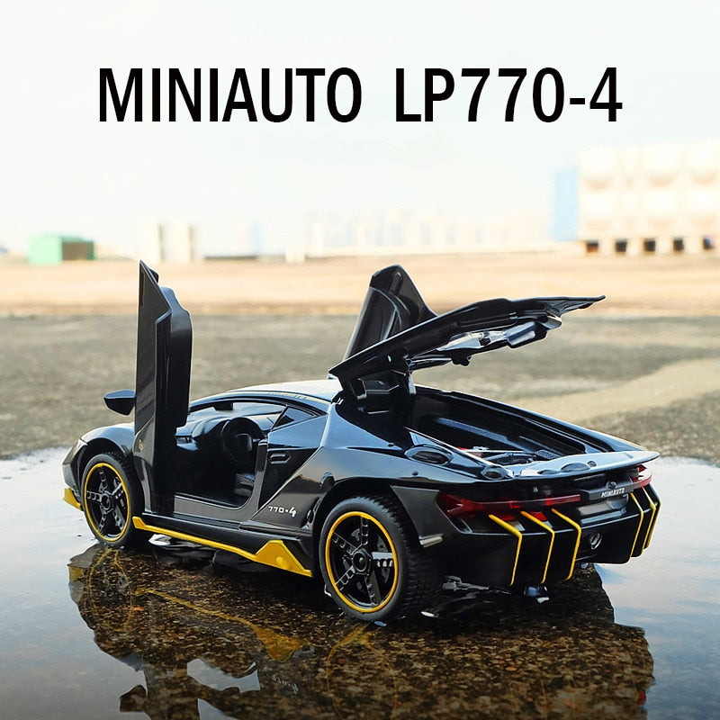 LP770 LP750 1:32 Lambos Car Alloy Sports Car Model Diecast Sound Super Racing Lifting Tail Hot Car Wheel For Children Gifts