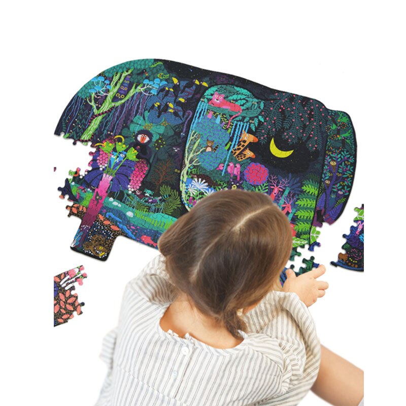 Mideer 280 Uds rompecabezas Montessori juguetes para niños 3-6Y papel educativo elefante antiestrés rompecabezas Animal juegos creativos