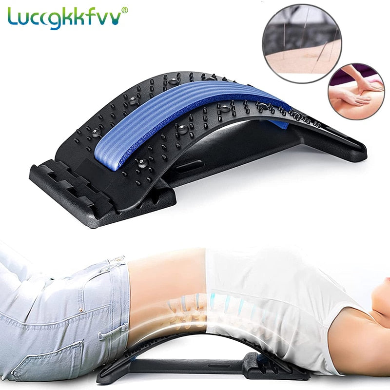 Back Massager Stretcher Equipment Massage Tools Massageador Magic Stretch Fitness Lumbar Support Relaxation Spine Pain Relief