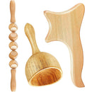 Herramienta de masaje de terapia de madera, masajeador de drenaje linfático, rodillo de masaje de Fascia anticelulitis para aliviar el dolor muscular de cuerpo completo