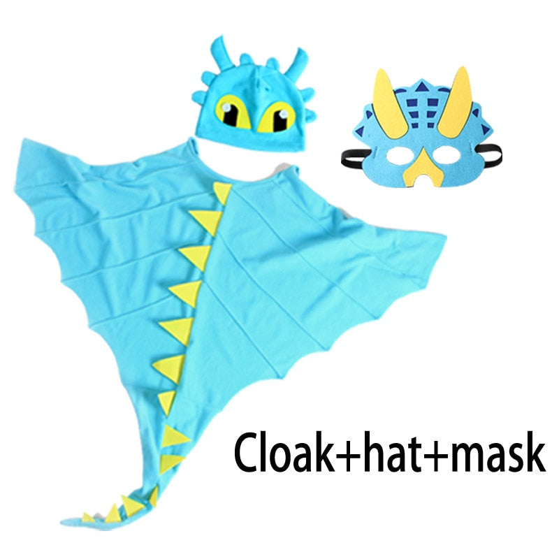 Dinosaur Costume Halloween Costume Dragon Cosplay Cloak Mask Hat Toothless Dino Costume Anime Cosplay