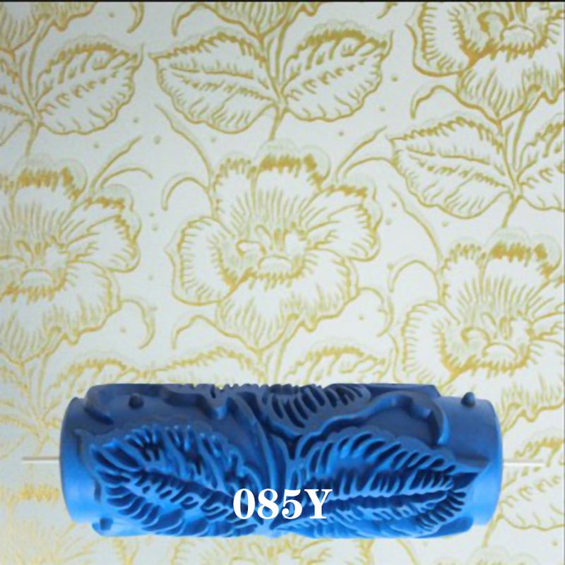 Flower Wall Decoration Patterned Paint Rollers 5&quot; Rubber Brush Roller Painting Tools Reusable Machine/Alternative to wallpaper