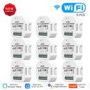 WiFi Mini interruptor de cortina inteligente módulo persianas enrollables Motor de persiana Smart Life Tuya aplicación remota Control funciona con Alexa Google Home
