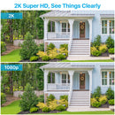 ZOSI 8CH CCTV System Wireless 2K HD NVR 8PCS 3.0MP IR Outdoor Waterproof P2P Wifi Security Camera Surveillance Kit