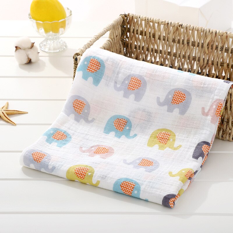 120 cm * 110 cm 2 Schicht Musselin Decke Gaze Bambus Baby Swaddle Decken Neugeborenes Baby Musselin Battaniye