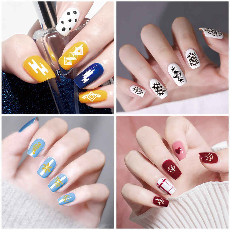 Biutee 8Colors Kit Nail Stamping Gel Polish Set 8ml Stamp Print Oil UV Gel Vanish Soak Off Varnish For Nail Art Stamping Plates