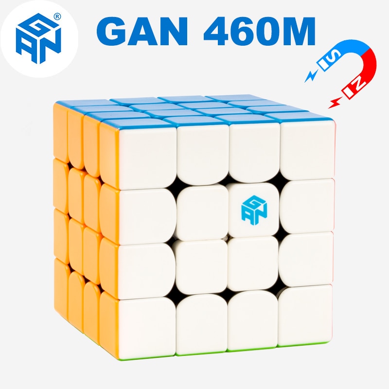 GAN 460M Magic Cube GAN460 M Magnetic4×4 Professional Speed Puzzle 4x4 4x4x4 Children Fidget Toy Magnet Competition Cubo Magico