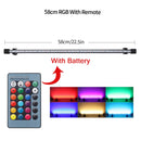 Luz de acuario RGB, lámpara de buceo con control remoto de 18-57cm, lámpara colorida de 90-260v para plantas, pecera, uso anfibio esencial