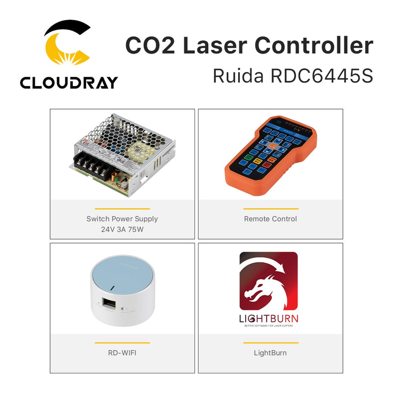 Ruida RDC6445 RDC6445G RDC6445S Controller for Co2 Laser Engraving Cutting Machine Upgrade RDC6442 RDC6442G